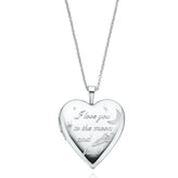 Sterling Silver 20mm Fairy-tale Heart Locket Pendant