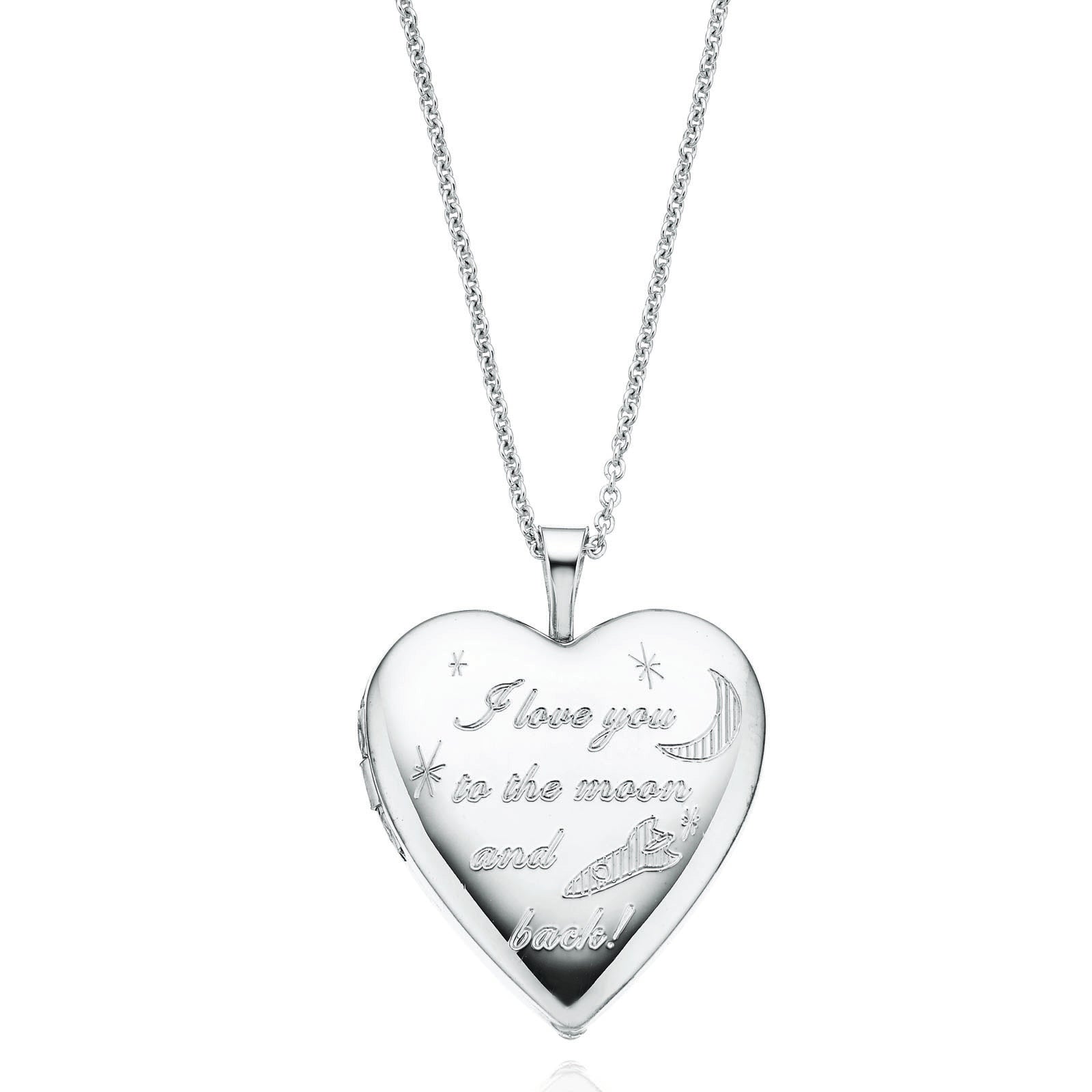 Sterling Silver 20mm Fairy-tale Heart Locket Pendant