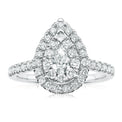 9ct White Gold Round Brilliant Cut with 1 CARAT tw of Diamonds Ring