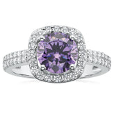 KISS Sterling Silver Round Cubic Zirconia Made with Swarovski elements Ring
