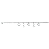 Sterling Silver Cubic Zirconia Charm Bracelet