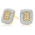 9ct Yellow Gold Round Brilliant Cut with 0.20 CARAT tw of Diamonds Stud Earrings