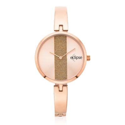Rose Gold Plated Stainless Steel 36 MM Round Watch