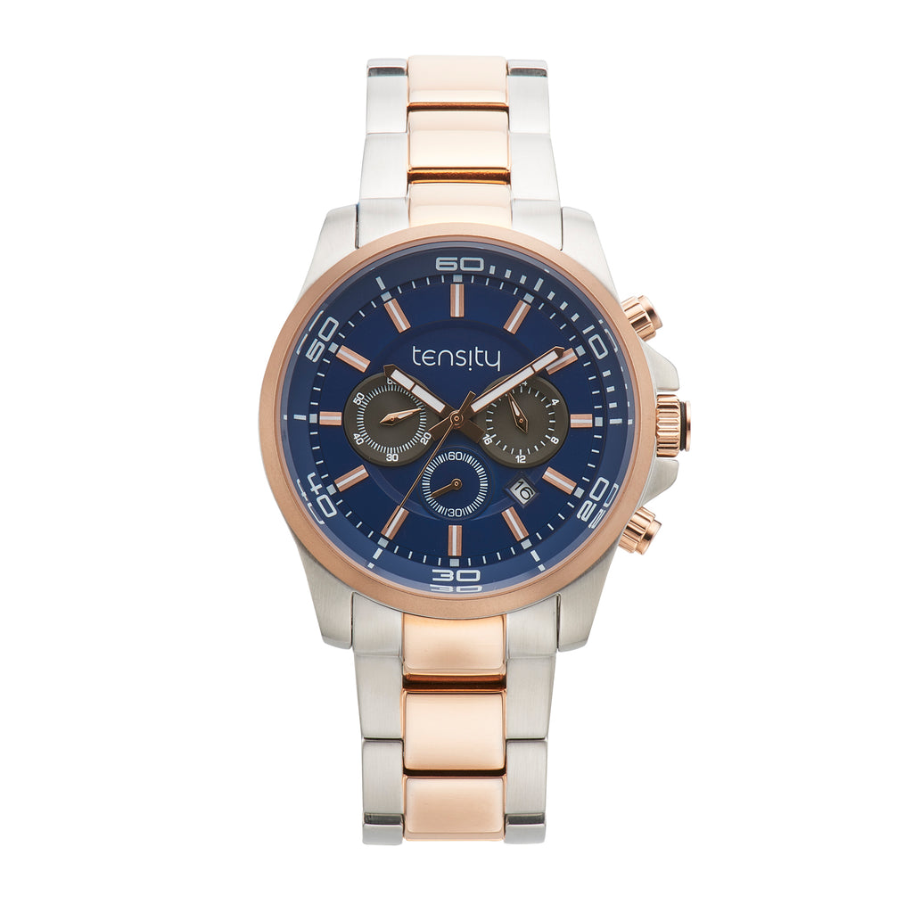 Metal sales chronograph watch