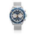 Tensity 46mm Stainless Steel Blue Dial 3 Hand Date Chronograph Watch
