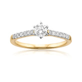 18ct Two Tone Gold Round Brilliant Cut with 0.70 CARAT tw of Diamonds Ring