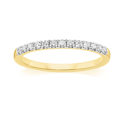 18ct Yellow Gold Round Brilliant Cut with 0.20 CARAT tw of Diamonds Ring