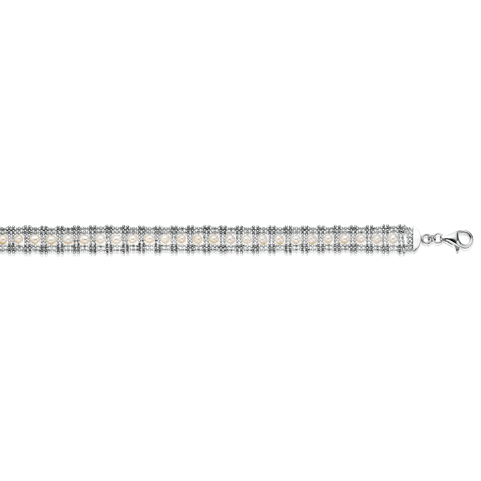 593172c01 Sterling Silver Freshwater Pearl Bracelet