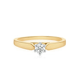 Solitaire 9ct Two Tone Gold Round Brilliant Cut with 1/4 CARAT of Diamonds Ring