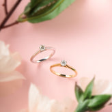 Solitaire 9ct Two Tone Gold Round Brilliant Cut with 1/4 CARAT of Diamonds Ring