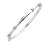 Sterling Silver Cubic Zirconia Bangle