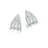 Sterling Silver Cubic Zirconia  Stud Earrings