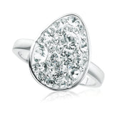 Eclipse Sterling Silver Ring Made with Austrian Crystals Ring