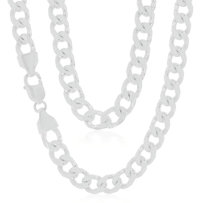 Sterling Silver 60 cm Bevdicut Curb Chain