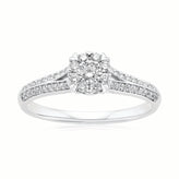 9ct White Gold Round Brilliant Cut 0.35 CARAT tw of Diamonds Ring