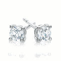 HUSH 9ct White Gold 1/2 carat tw of Diamond Simulants Stud Earrings