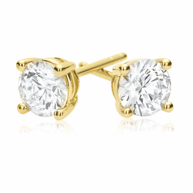 HUSH 9ct Yellow Gold 1 carat tw of Diamond Simulants Stud Earrings
