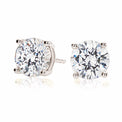 HUSH 9ct White Gold Round Brilliant Cut with 3 CARAT tw of Diamond Simulants Stud Earrings