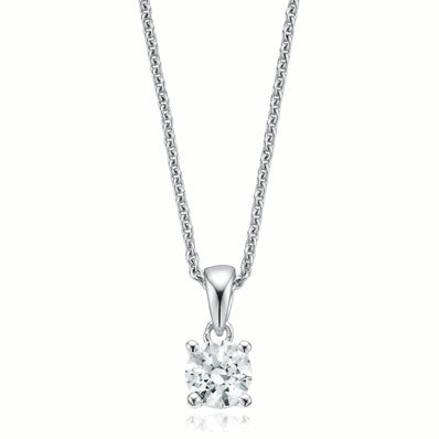 HUSH 9ct White Gold 1/2 carat of Diamond Simulants Pendant