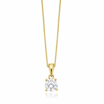 HUSH 9ct Yellow Gold 1/2 carat of Diamond Simulants Pendant