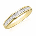 HUSH 9ct Yellow Gold Princess Cut with 1/2 CARAT tw of Diamond Simulants Ring