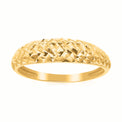 9ct Yellow Gold ring with Diamond Cut Pattern Ring