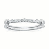 Sterling Silver Cubic Zirconia Stacker Ring