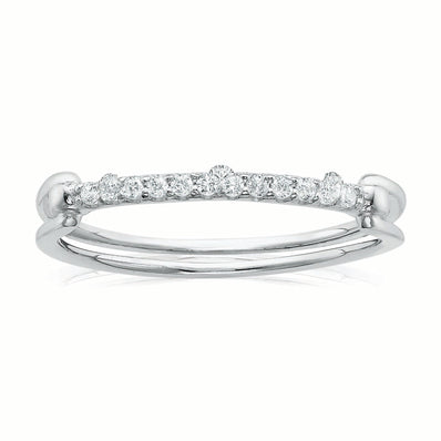 Sterling Silver Cubic Zirconia Stacker Ring