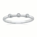 Sterling Silver Cubic Zirconia Stacker Ring