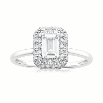 Sterling Silver Cubic Zirconia Ring