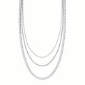Sterling Silver  40cm Triple Strand Necklace