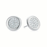 Sterling Silver  Cubic Zirconia Stud Earrings