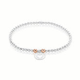 Sterling Silver & Rose Gold Plated  Heart Bracelet