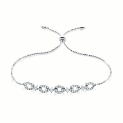 Sterling Silver  Cubic Zirconia Bracelet