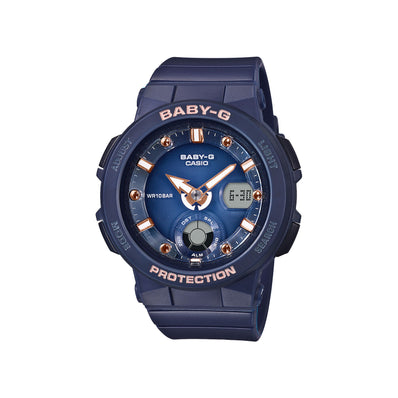 Baby-G BGA250-2A2 Beach Traveler Series Navy Blue Resin 100WR Shock Resistant Watch