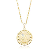 9ct Yellow Gold Diamond Set Initials Pendant