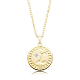9ct Yellow Gold Diamond Set Initials Pendant