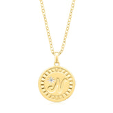 9ct Yellow Gold Diamond Set Initials Pendant