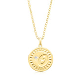 9ct Yellow Gold Diamond Set Initials Pendant