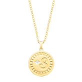 9ct Yellow Gold Diamond Set Initials Pendant