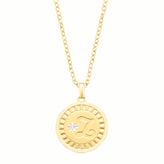 9ct Yellow Gold  Diamond Set Initials Pendant