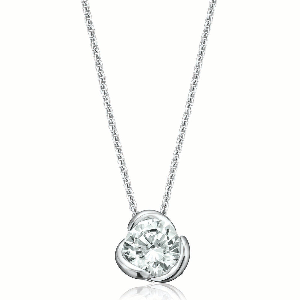 Sterling Silver  Cubic Zirconia Necklace Pendant