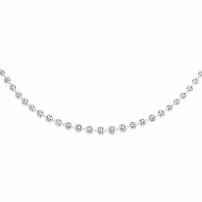 Sterling Silver  Cubic Zirconia Tennis Necklace