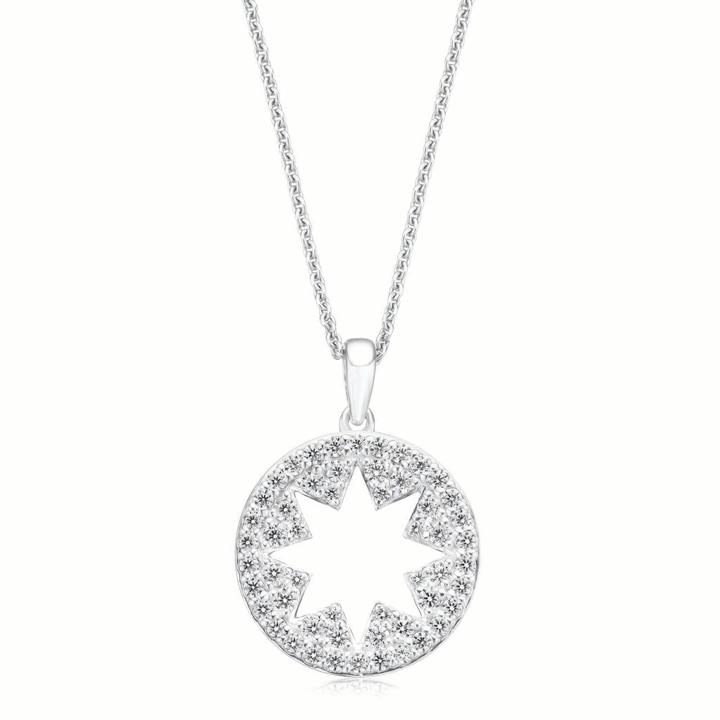 Sterling Silver Cubic Zirconia Star Pendant