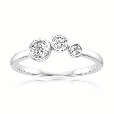 Sterling Silver White Cubic Zirconia Ring