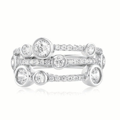 Sterling Silver White Cubic Zirconia Ring
