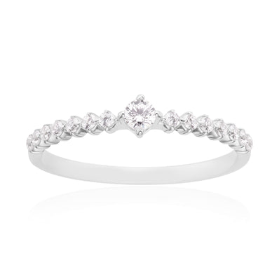 Sterling Silver White Cubic Zirconia Ring