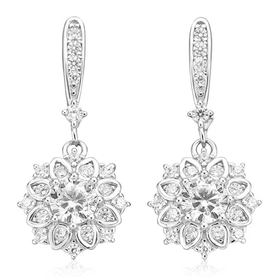 Sterling Silver Cubic Zirconia Drop Earrings