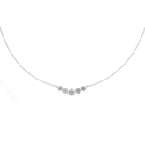 Sterling Silver  Cubic Zirconi 42-47cm Necklace