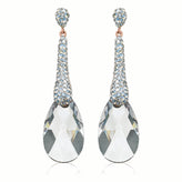 Eclipse Sterling Silver & Rose Gold Plated Swarovski  Drop Earrings